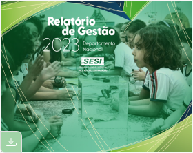 Capa do Relatório de Gestão do SESI de 2023