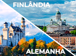 imagem de duas cidades e as palavras FINLÂNDIA e ALEMANHA representando o calendário mei para a FINLÂNDIA e ALEMANHA