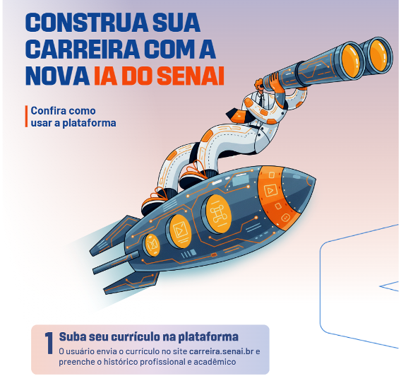 Image who show the steps and how to use SENAI AI