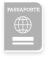 icone de um passaporte representando apoio à solicitação de vistos
