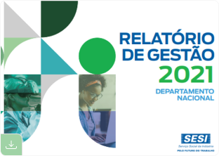 Capa do Relatório de Gestão do SESI de 2021