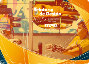 Capa do Relatório de Gestão do SENAI de 2022