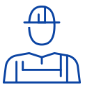 ícone de trabalhador com capacete