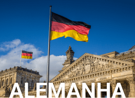 imagem da bandeira da Alemanha com a palavra ALEMANHA escrita