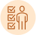 icone de uma checklist ao lado de uma pessoa