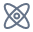 icone de um átomo representando materiais avançados