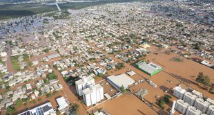 imagem de uma cidade inundada