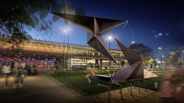 7 toneladas em equilíbrio: obra de Anderson Schneider chega ao SESI Lab