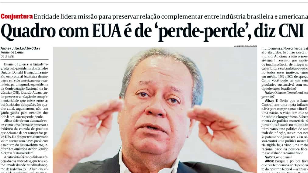 Brasil tenta blindar indústria em meio à guerra tarifária entre EUA e China, diz presidente da CNI