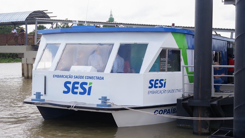 Embarcação do SESI que oferece serviços em saúde inicia operação no Pará