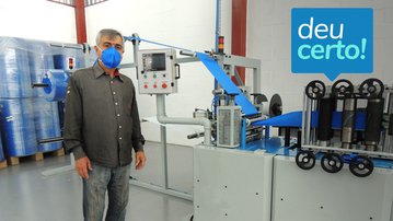 Empresa projeta e constrói máquina para fabricação de máscara-respirador em 40 dias
