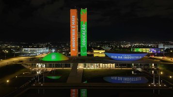 CNI celebra o Dia da Indústria com projeções no Congresso Nacional