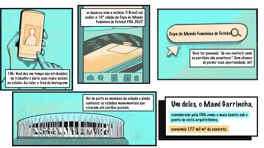 Desenho em quadrinhos ilustrando uma cena de um home escovando os dentes