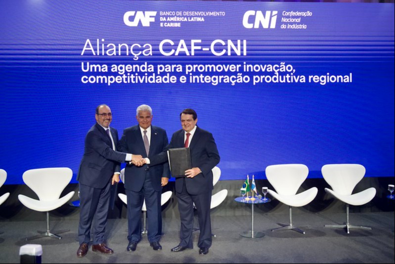 CNI e CAF realizam encontro com o presidente do Panamá, José Raúl Mulino, para impulsionar a integração regional e preparar a agenda do Fórum Econômico Internacional América Latina e Caribe 2026