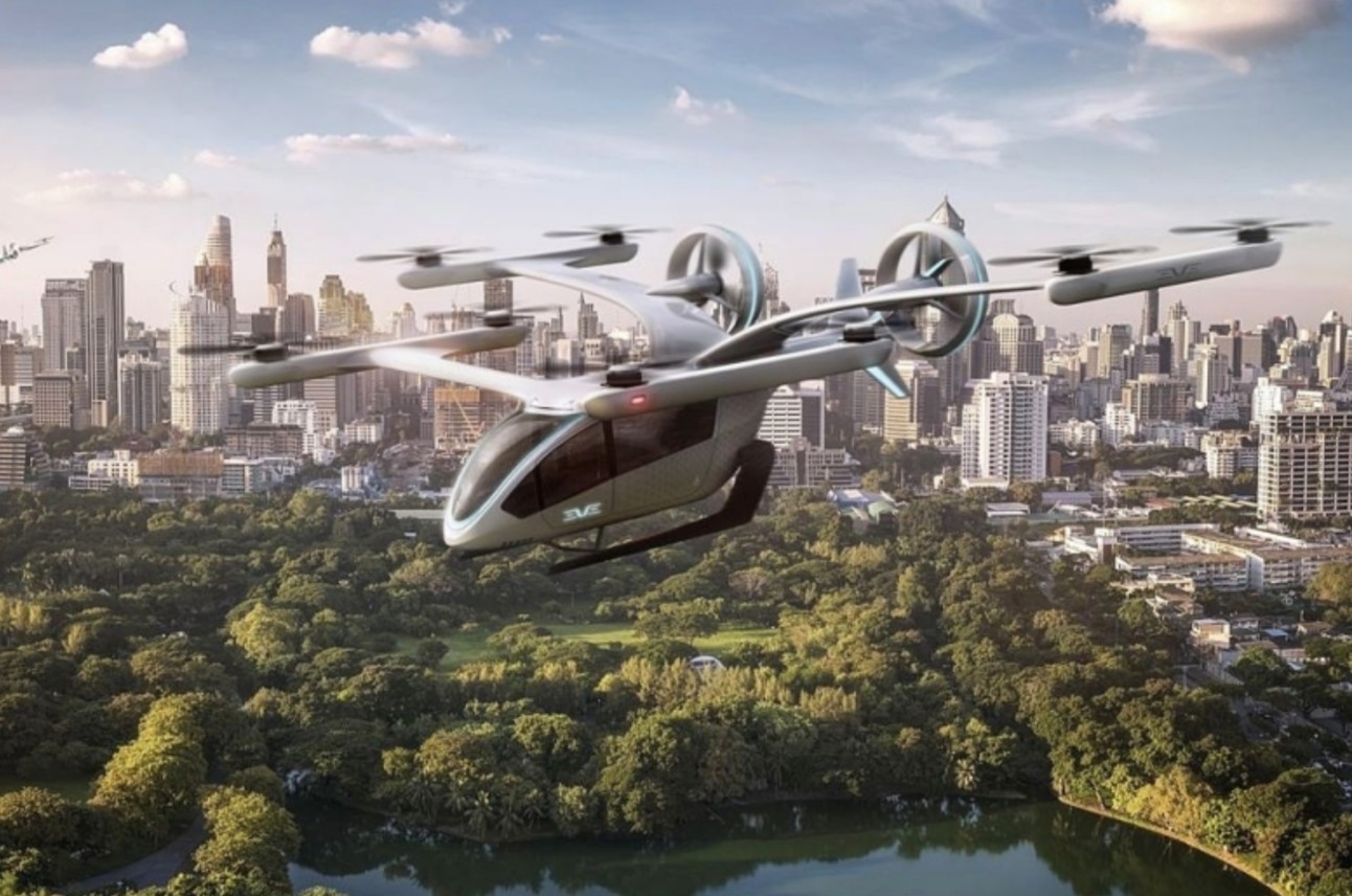 foto: ilustração de um carro voador