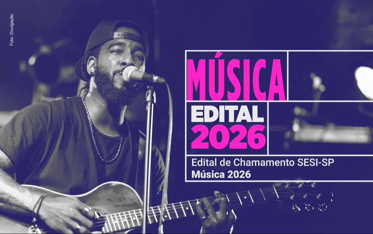 Artistas da música podem se inscrever no edital do SESI-SP para a programação cultural de 2026. Imagem: Divulgação SESI-SP