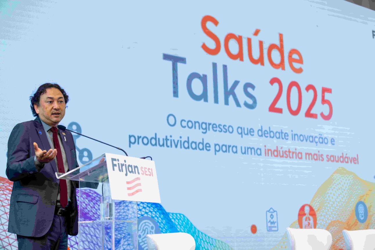 Fausto Junior (Presidente do Conselho Nacional do SESI) destacou que o SESI vem atuando com foco em linhas de cuidado e prevenção de doenças. Foto: Vinicius Magalhães / FIRJAN