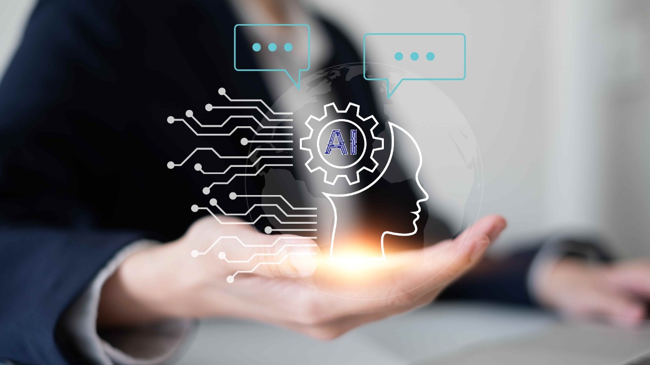 Inteligência artificial chatbot comunicação inovação cliente serviço de empresa conceito de tecnologia de mensagem de dados conexão de dados assistente computador futurista internet software online bate-papo ajuda