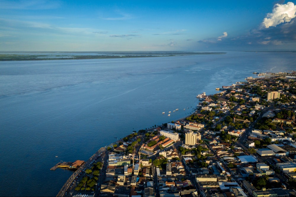 imagem colorida de vista panorâmica de Belém, no Pará