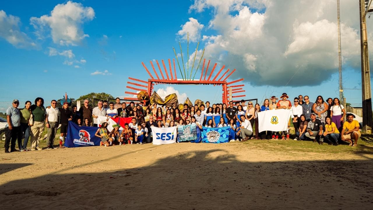 Projeto do SESI leva conhecimentos em programação e robótica a estudantes indígenas da região do Xingu. Foto: Divulgação FIEPA