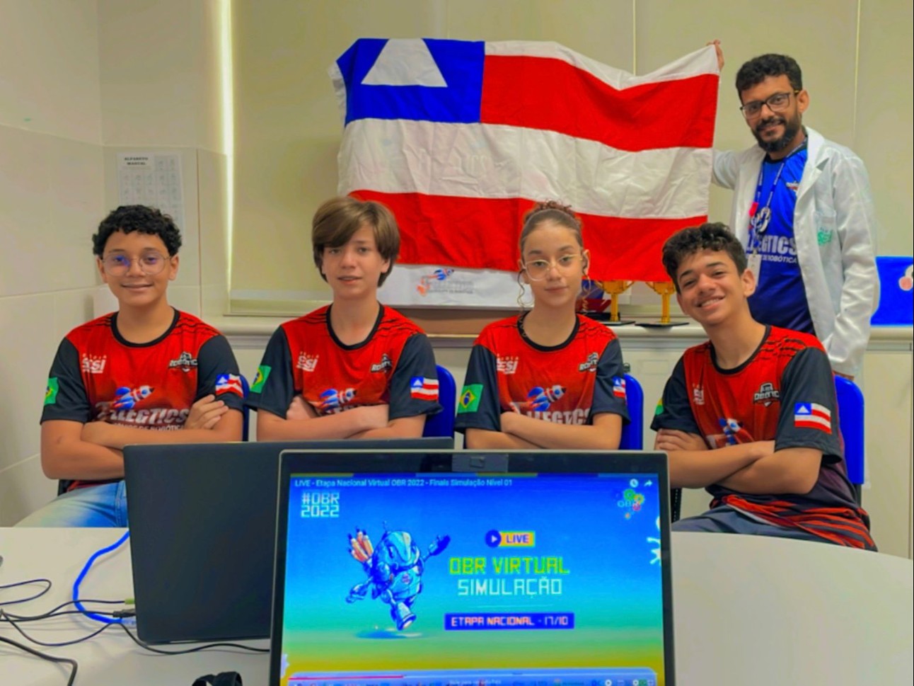 A equipe Ellegtics ficou em terceiro lugar na modalidade virtual da OBR