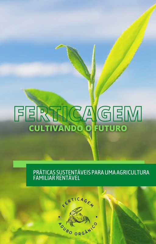 capa de livro verde, com planta de fundo, escrito FERTICAGEM